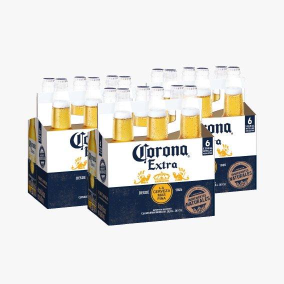 3 Six Pack Corona (12oz) 
